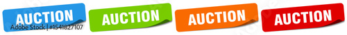 auction sticker. auction sticker set on white background