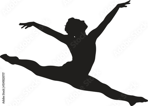 Silhouette of Indian Dancer. Tradition, culture, movement, heritage, art. Vector illustration on white background
