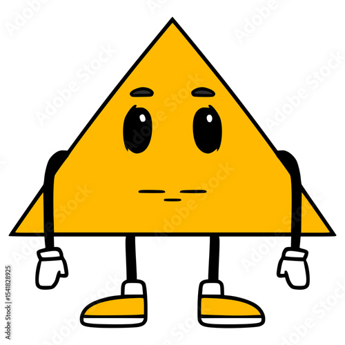 triangle character illustration hand drawn isolated vector