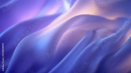 Soft flowing fabric in purple and gold silky texture close up.