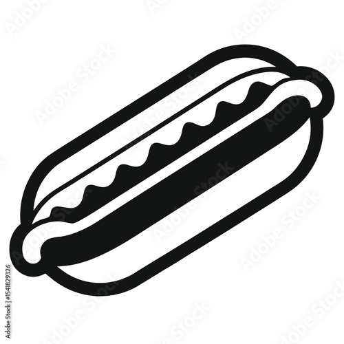 Hot Dog Vector Icon