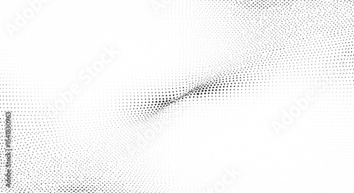 Abstract halftone dots swirl on white background