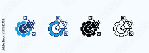 Digital Marketing icon set multiple style collection