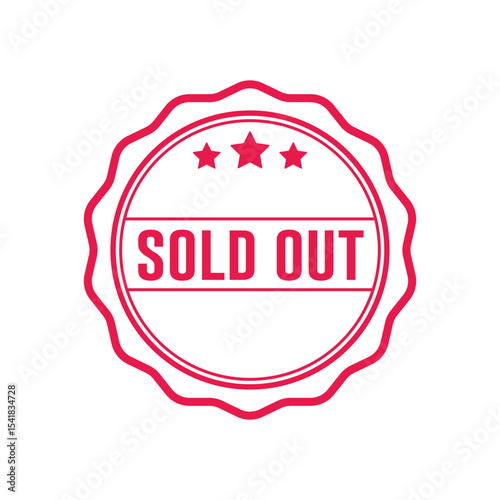 Sold Out Rubber Stamp vector element design templates simple and modern concept