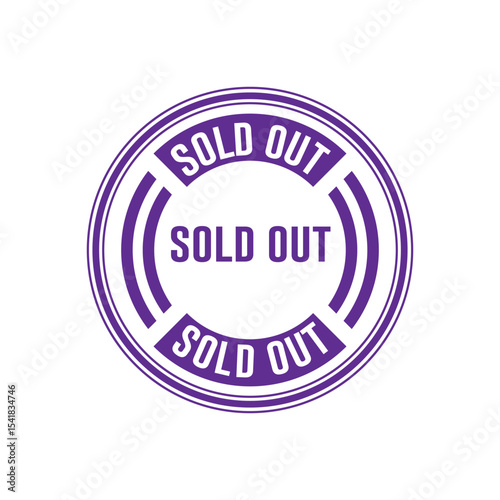 Sold Out Rubber Stamp vector element design templates simple and modern concept