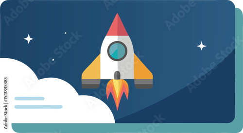 space rocket on the moon business  card