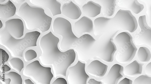 Organic 3D white abstract surface texture
