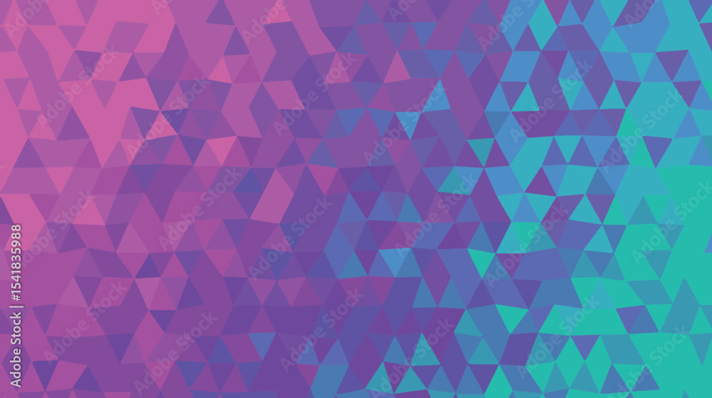 Fototapeta premium Abstract Purple Teal Triangle Geometric Pattern Background
