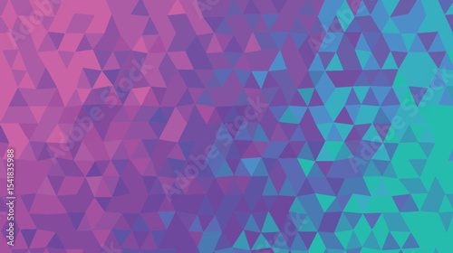 Abstract Purple Teal Triangle Geometric Pattern Background