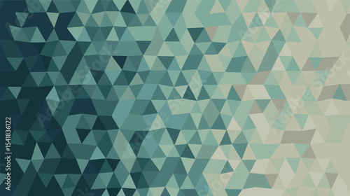 Abstract Teal and Beige Triangle Pattern Background