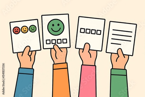 Customer Feedback Forms Surveys, Ratings, Satisfaction, Emoji, Stars, Evaluation, Checklist, Assessm