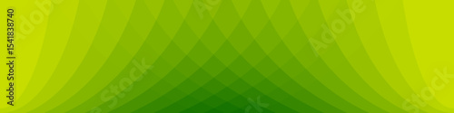 Neon green and yellow abstract banner with crossed shapes, overlay pattern