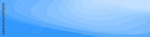 Light blue and white abstract banner with wavy pattern and gradient shades, dynamic curve shapes. Background template