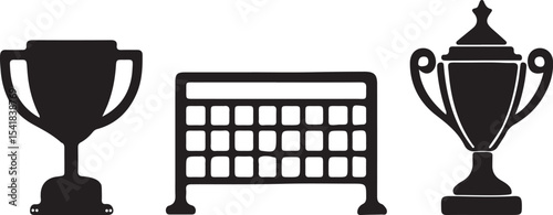 trophy icon, award silhouette, cup outline, prize shape, victory cup, champion trophy, sports award, golden cup, honor symbol, achievement icon, reward silhouette, contest prize, winning shape, cup cl