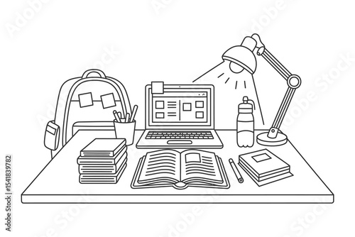 Vector illustration set of hand-drawn computer and laptop icons for business, internet, and web design
