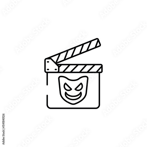 Comedy Movie icon design with white background stock illustration