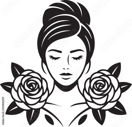 female profile, woman face outline, lady head shape, girl silhouette, side face woman, beauty silhouette, elegant woman, hairstyle outline, head profile, feminine design