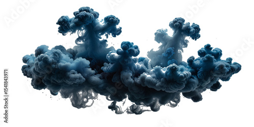 Abstract Blue smoke background –vector illustration
