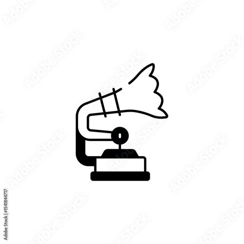 Gramophone icon design with white background stock illustration