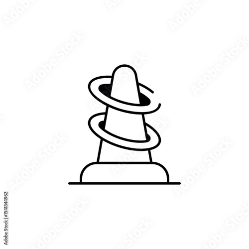 Ring Toss icon design with white background stock illustration