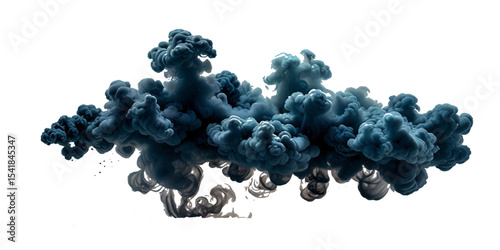Swirling blue ink smoke effect isolated  vector. Abstract Blue smoke background –vector illustration
