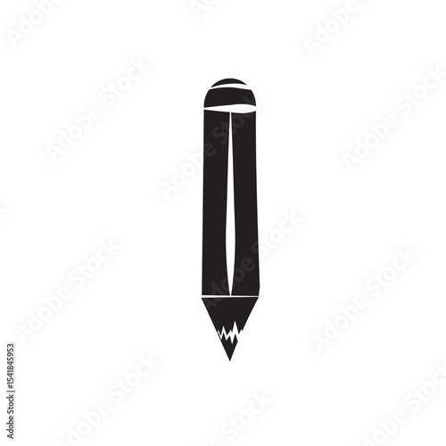 paper glyph icon. fountain pen glyph icon. pencil glyph icon. 