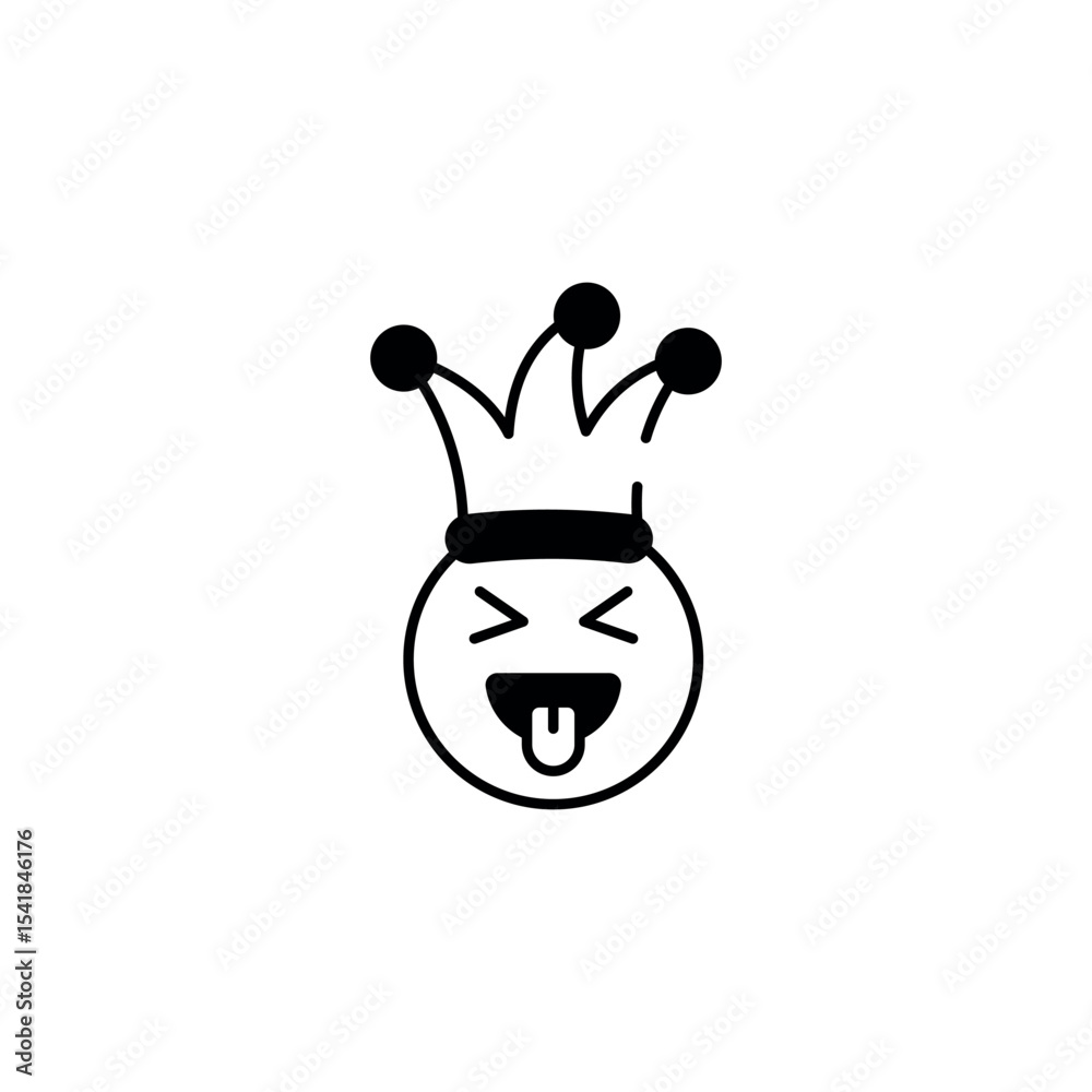Obraz premium Joke icon design with white background stock illustration