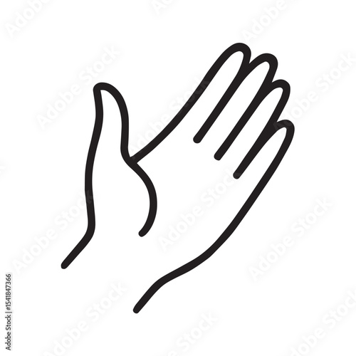 hand on white background