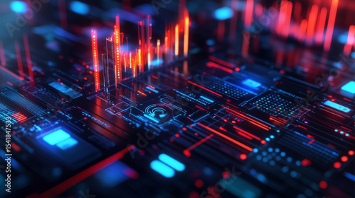 close up of a computer circuit board