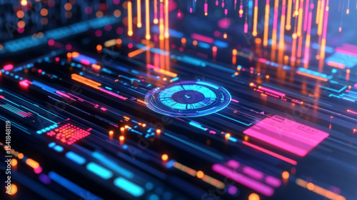 fiber optics background with lots light spots