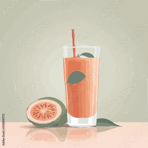 glass of guava juice