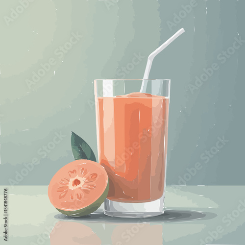 glass of guava juice