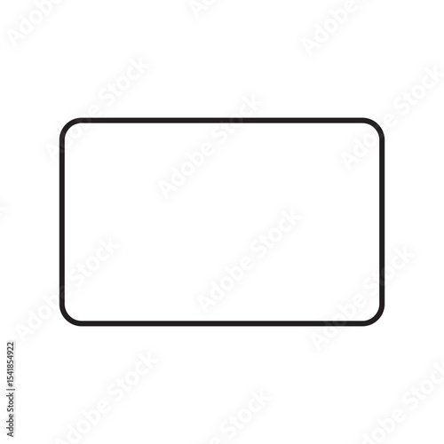 Rectangle icon vector isolated on white background, Rectangle sign , line or linear design elements in outline style 