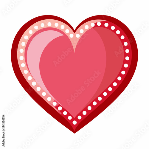 A-Bling Heart Vector | Generative AI & Linocut Silhouette Design