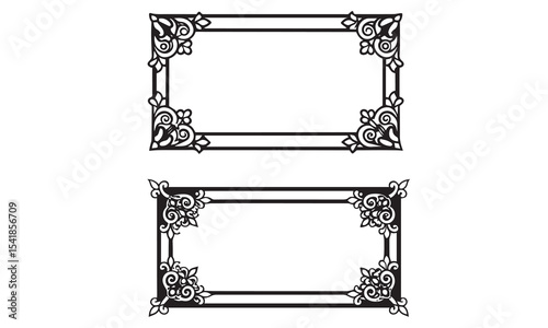 Set of Decorative vintage borders and frames set.