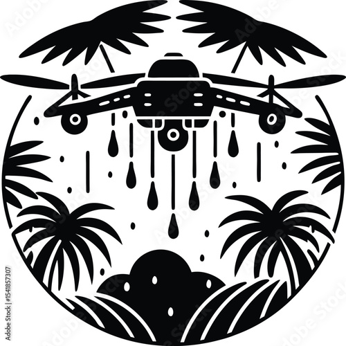 Drone Dodging Tropical Rain Shower