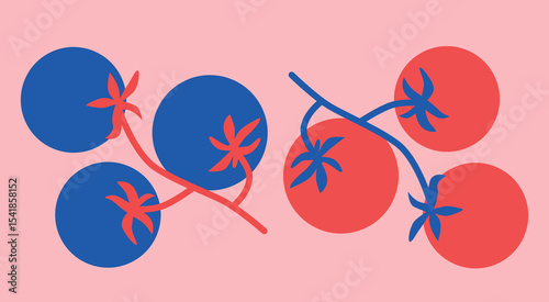 Cute appetizing Vegetables collection. Decorative abstract horizontal banner with colorful doodles. Hand-drawn modern illustrations with Vegetables, abstract elements.	
