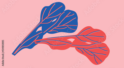 Cute appetizing Vegetables collection. Decorative abstract horizontal banner with colorful doodles. Hand-drawn modern illustrations with Vegetables, abstract elements.	