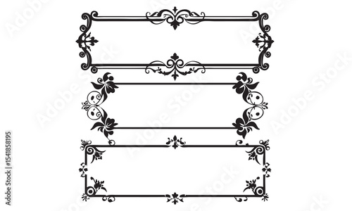 Set of Decorative vintage borders and frames set.