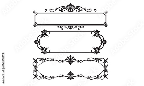 Set of Decorative vintage borders and frames set.