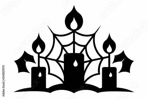 Spooky Halloween T-Shirt Design with Candles