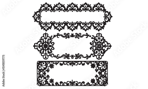Set of Decorative vintage borders and frames set.