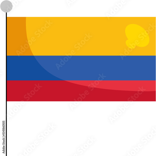Colombian national flag in flat vector style