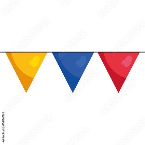 Colorful Colombian Flag Bunting for Celebrations