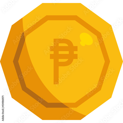 Flat style illustration of Colombian peso coins