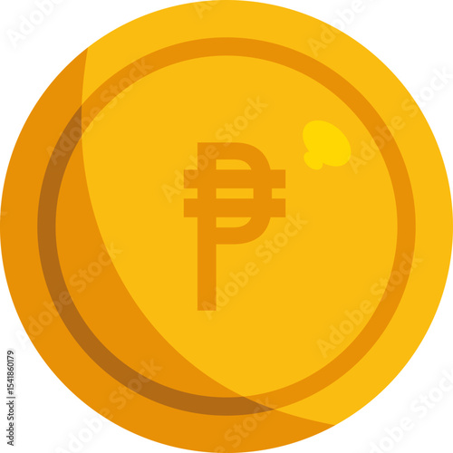 Flat style illustration of Colombian peso coins