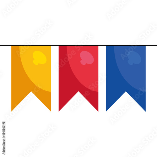 Colorful Colombian Flag Bunting for Celebrations