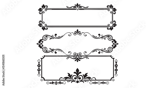 Set of Decorative vintage borders and frames set.