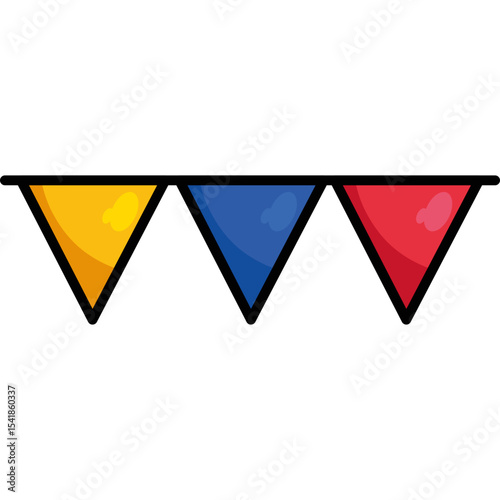 Colorful Colombian Flag Bunting for Celebrations