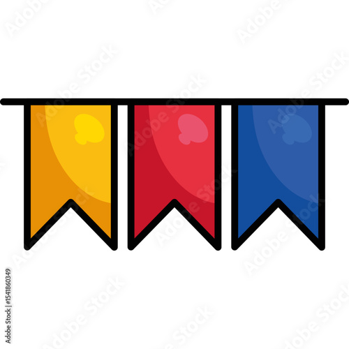 Colorful Colombian Flag Bunting for Celebrations